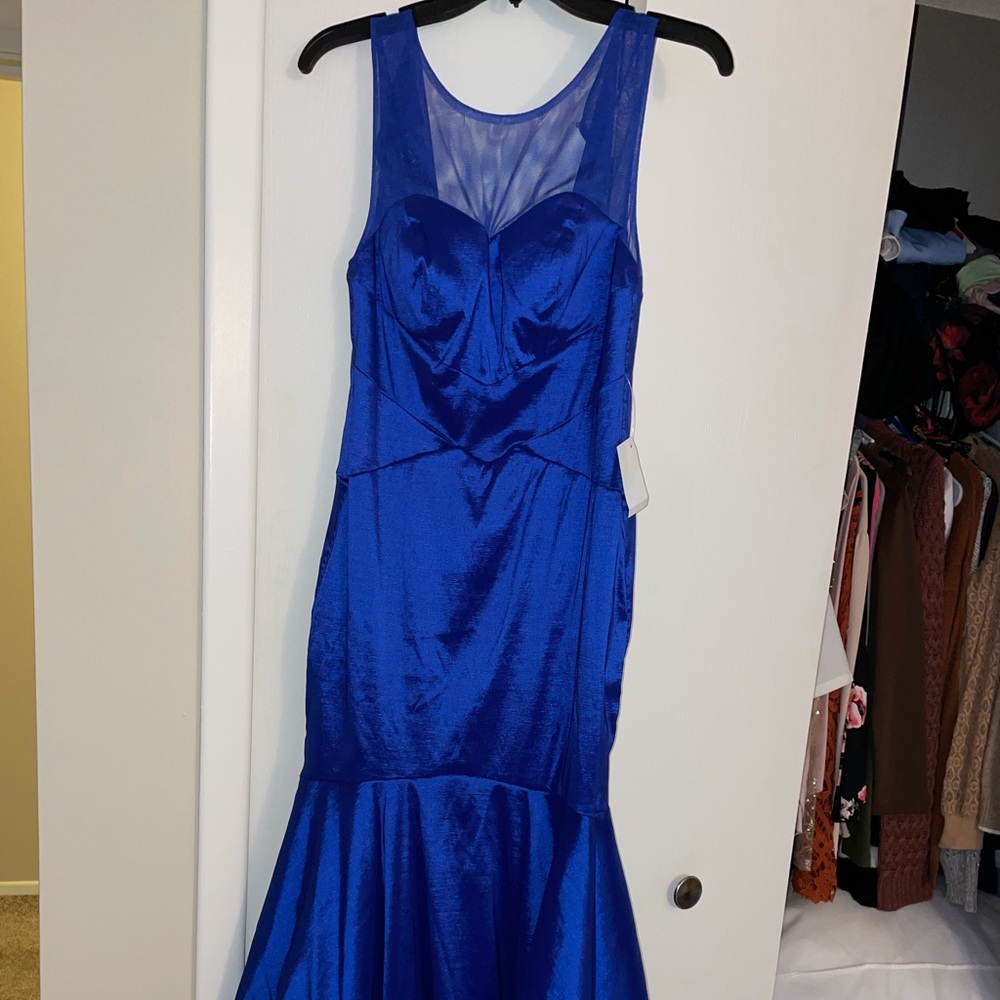 Royal blue evening gown